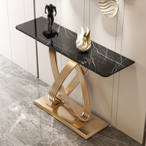 Marble entrance cabinet Light luxury style Simple modern entrance door Living room desk decoration aisle Wall table