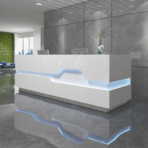 Company baking varnish front desk fashion simple modern special-shaped reception desk consultation bar hotel welcome cashier table