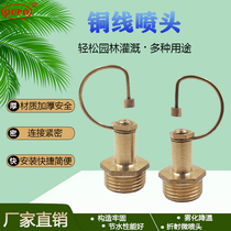 Full copper atomization nozzle 360 degree copper wire refraction micro nozzle Lawn irrigation art garden atomization cooling 4 points