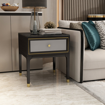 American light lavish marble edge a few solid wood sofas corner a few new Chinese living room minimalist lockers containing cabinet side cabinet