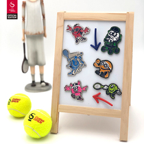China Open Creative cartoon refrigerator sticker Baking paint Alloy magnet China Tennis 2020 custom peripheral