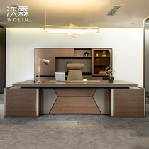 Boss Desk Brief Modern Big Bantai Boss Desk High-end President Desk Manager Office Furniture Table And Chairs Combination