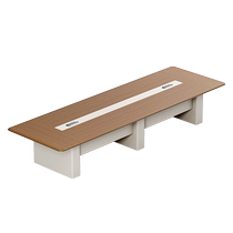 Large conference table long table modern simple high-end rectangular strip meeting negotiation office conference table and chair combination
