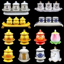 Buddhists worship water cups water cups for Buddhas household ceramics great sorrow water cups Buddha Hall holy water cups Guanyin offerings and more