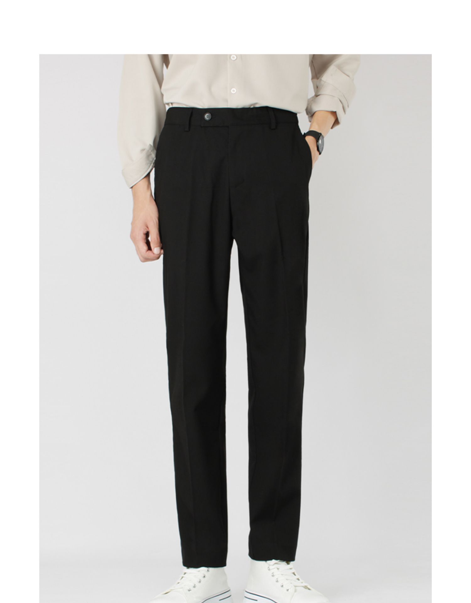 hlcoman裤子男韩版潮流直筒宽松垂感修身百搭休闲裤西装裤男士春夏季