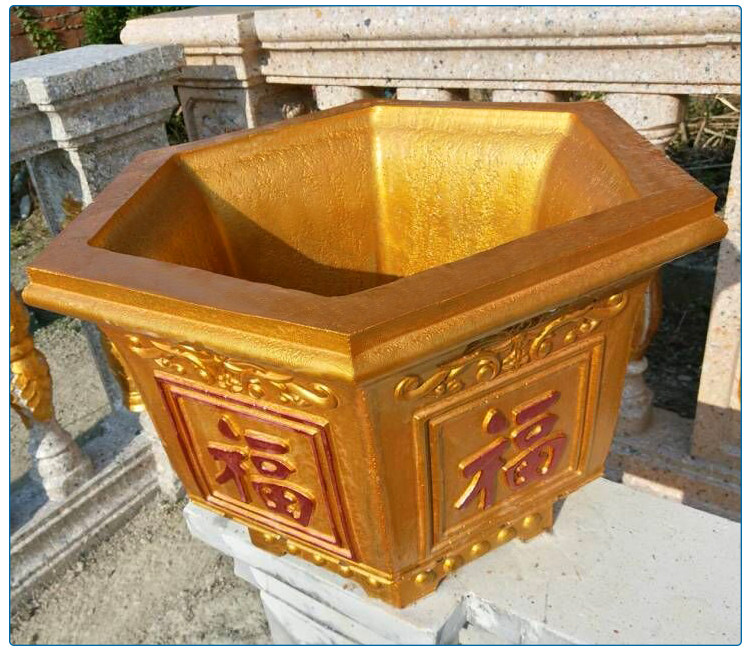 水泥花盆模具盆塑料加厚花盘欧式盆景模型制作混泥土六角模子自制