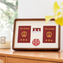 Wedding registration photo frame solid wood photo frame table diy custom wedding photo photo wedding certificate happy word 6 inch wall hanging