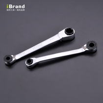 Imported dual-use screwdriver multi-function short ratchet Mini small two-way fast double head 6 3 wrench hexagon