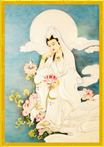 Customized white audio image photographic paper sealed crystal shape crystal sight bodhisattva photo paper seal