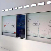 Interactive slide rail LCD screen electric follow people moving touch slide rail intelligent push-pull mobile screen exhibition hall customization