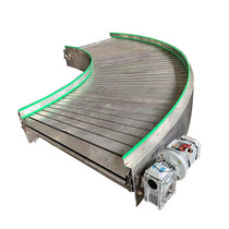 Customized stainless steel chain plate turning machine high temperature resistant and corrosion resistant food assembly line delivery sorting conveyor