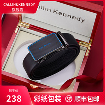 callin kennedy Belt Mens Luxury Leather Automatic Buckle Leather Brand Korean Belt