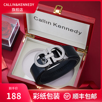 Callin Kennedy belt mens leather automatic buckle pure cowhide ck40 pants belt high-grade brand name