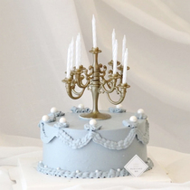 Birthday retro candlestick cake decorated net plugin accessories European popular wedding creative parts