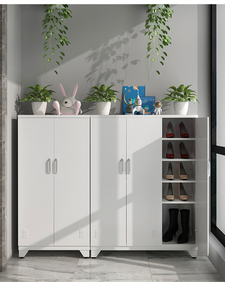 钢制阳台鞋柜防晒防潮家用大容量落地多层鞋架防尘杂物收纳置物柜