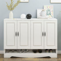 Doorway Shoe Cabinet Minimalist Modern Door Hall Cabinet Shoe Rack Imitation Solid Wood Shoe Cabinet Simple Economical Type Provincial Space Home Assembly