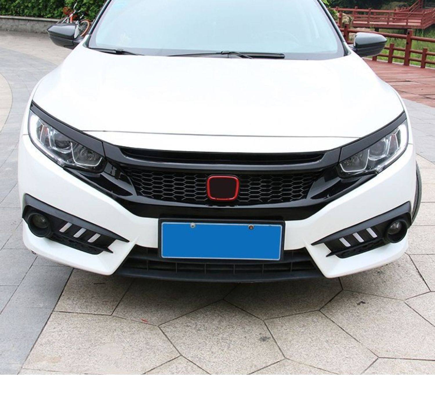 适用于十代思域中网改装16-21款思域前杠包围小蜂窝中网运动前脸