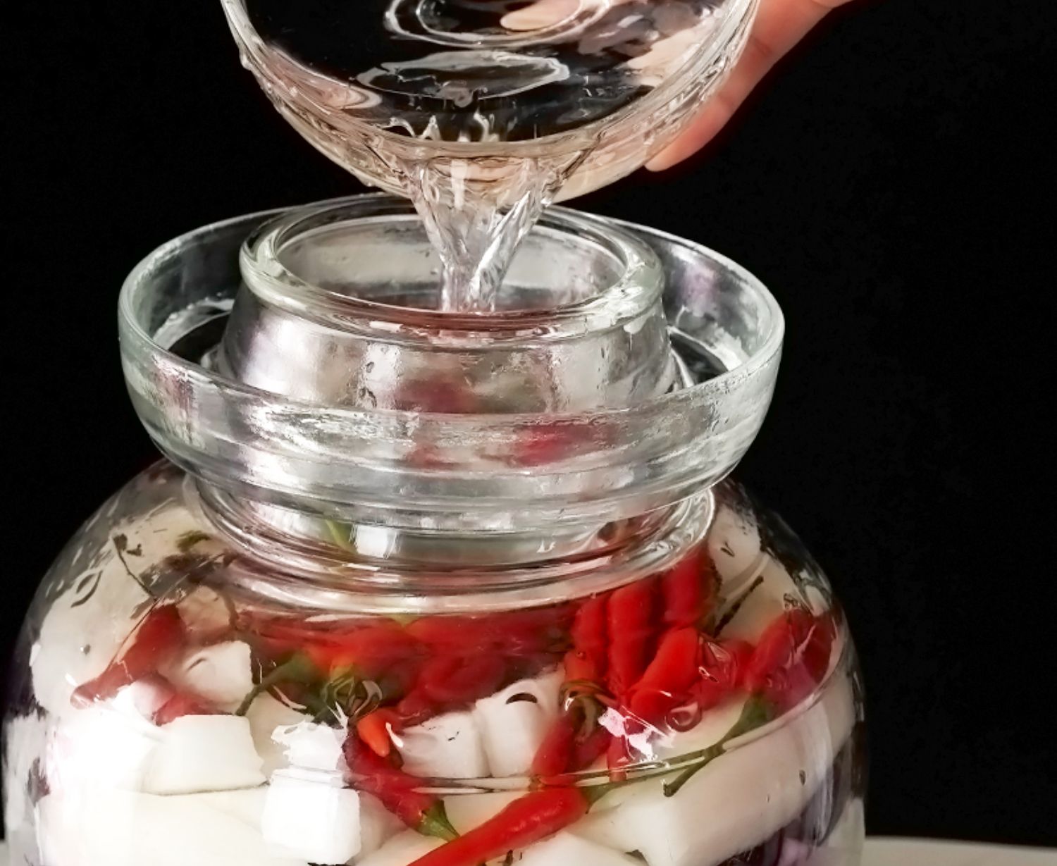 带内盖泡菜坛子玻璃加厚家用密封小号酸菜四川泡菜坛腌菜罐泡菜罐