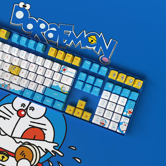 Doraemon PBT 열 승화 키 캡 크로스 모양 적응 61/64/68/84/87/98/100/104/108 Doraemon PBT 열 승화 키 캡 크로스 모양 적응 61/64/68/84/87/98/100/104/108