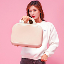 14 Inch Carry-on Suitcase Makeup Bag Lady Small Light Kit Pull Rod Travel Leather Case Document Mini-Containing Box