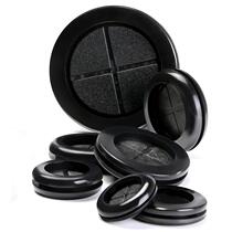 Black double-sided protective coil rubber ring seal ring guard wire loop over-hole wire sleeve distribution box protection ring wire outlet ring