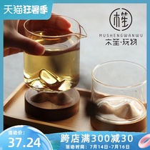 Wood Sheng thickened glass fair cup Household Kung Fu tea accessories Tea dispenser Transparent tea Sea Gong Cup tea ceremony zero