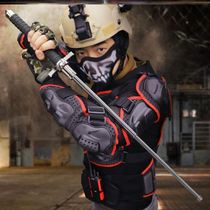 Self-defense shield knife throwing stick Security telescopic knife and stick portable woman falling stick car cutting lengthened and thick heart weapon anti-self-defense shield knife throwing stick Security telescopic knife and stick