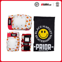 PRIOR Adult youth children professional sports skateboard roller skating protective gear 6-piece suit Hand guard Elbow and knee helmet