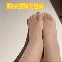 New pantyhose transparent shiny womens ultra-thin large size tights pearlescent flat silky high bare toe base