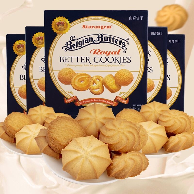 拍10盒奶油味曲奇饼干