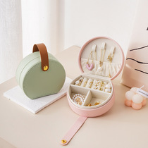 Portable jewelry box jewelry storage box small earrings earrings hand necklace ring storage bag mini jewelry box