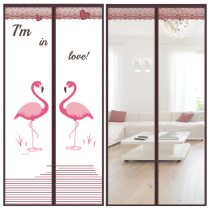 Summer door curtain New air conditioning wind curtain anti-cold transparent kitchen occlusion curtain anti-fume partition free punching