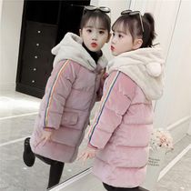 Girl Cotton Jersey 2022 New Children Clothing Childrens Net Infrared Jacket Large Child Cotton Padded Jacket Tide