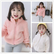 Autumn Winter models Childrens clothes men and women Plush Jacket Children Baby baby Cavet Thickened Warm Coat External Wear