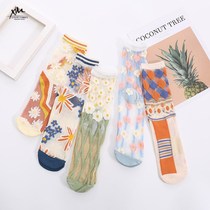 Transparent stockings in summer ultra-thin fashion ice wire crystal socks in thin cylinder cabbage