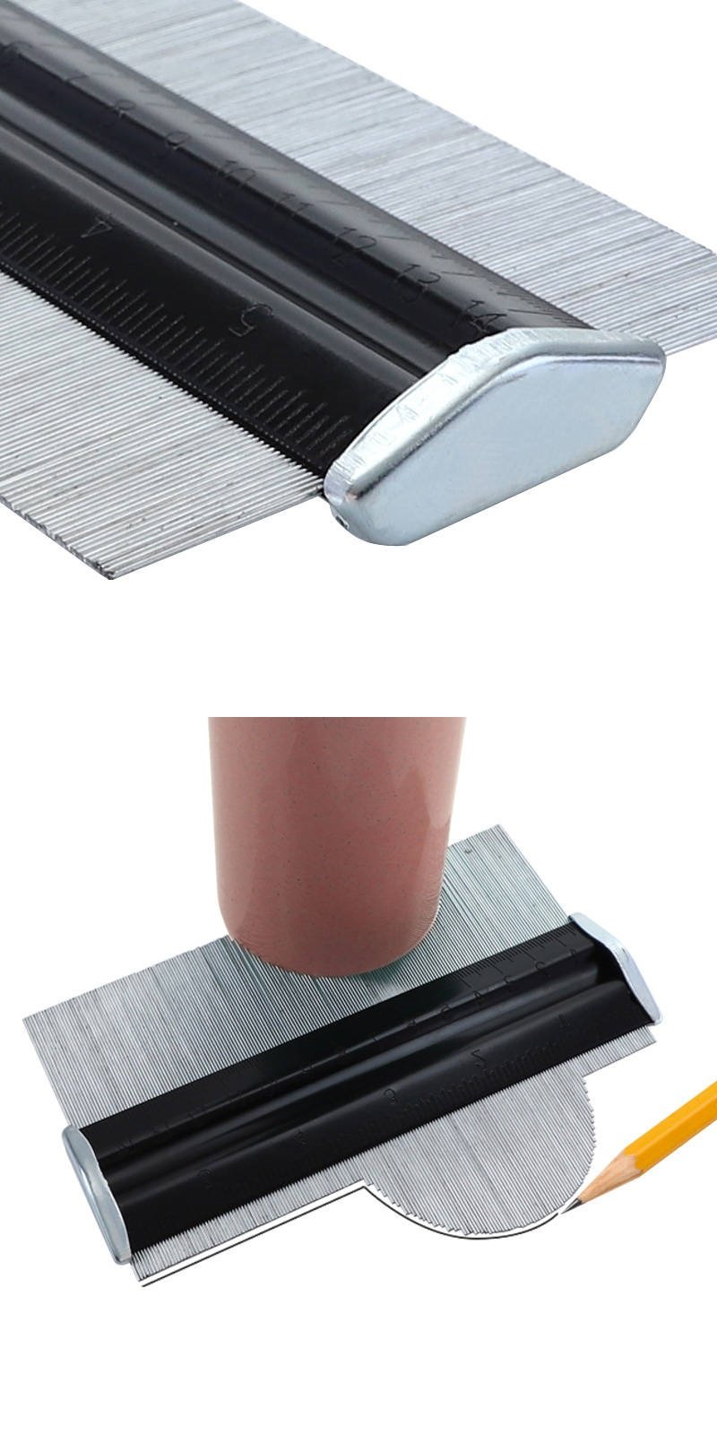 金属轮廓规弧度尺取型器形状复制6英寸150mm划线规划线器手工工具