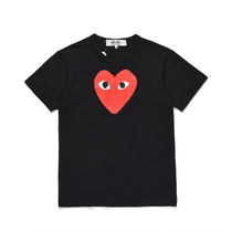 PLAY COMME des GARCONS Chuo Pau Ling CDG Round collar T-shirt for men and women classic red heart short sleeve summer