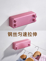 Clothesline steel wire Super load-bearing retractable invisible high fixed buckle non-perforated toilet high-rise artifact