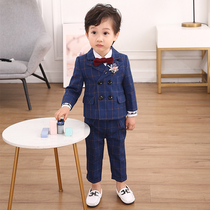 Baby suit suit for one year old boy age Banquet dress Baby costume plus wool dress British autumn winter