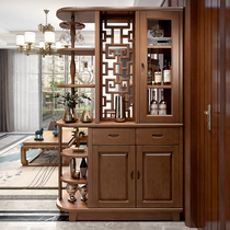 Chinese-style solid wood room cabinet Multi-functional entrance to the door Shoe-in-door Shoes Cabinet Living-room Door Hall Partition Cabinet Wine Cabinet