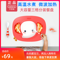 Bernsch Silica Gel Suction Cup Accessories Bowl Baby Boy Baby Boy Learn Eating Training Cutlery Dish Powerful Anti-Fall