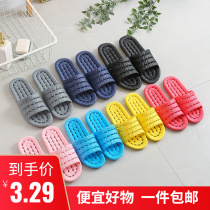 Slippers female home lovers Indoor anti-slip light soft minimalist cool Shoe mens bathroom thick bottom slippers men and women