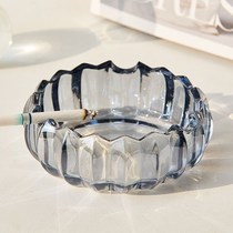 Glass ashtray creative personality trend household 2021 crystal ashtray living room fashion modern commercial office