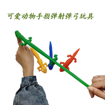 Creative Whole Demagogic Decompression Mesh Red Soft Rubber Animal Finger Ejection Toy Dinosaur Snake Lizard Boy Slingshot Promotion