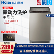 Haier Haier wave wheel washing machine automatic household multi-function 12kg large capacity sheet blanket reservation