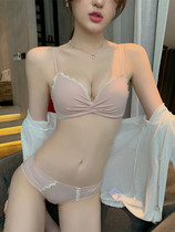 Uncovered Underwear female small chest polymerized to show large flat chest special adjustment type without steel ring beautiful back comfort bra suit