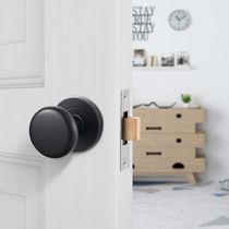 Weiyue invisible door door lock lock Indoor bedroom background wall bathroom simple black single-sided lock door handle
