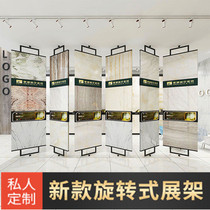 European-style ceramic exhibition hall displays double-sided rotating tile display rack 360 ° double-sided rotating function display shelf