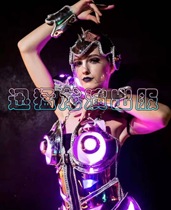 The Raptors acted out of the new tech women gogo bar Future senses LED luminous dress atmosphere interaction