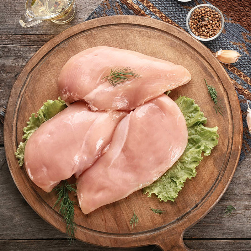 中润长江鸡胸肉16斤健身低脂食材新鲜冷冻鸡脯肉去皮代餐大胸2袋